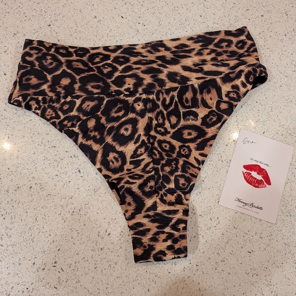 Honey Birdette Austin Leopard Swim bottoms S - Picture 3 of 5